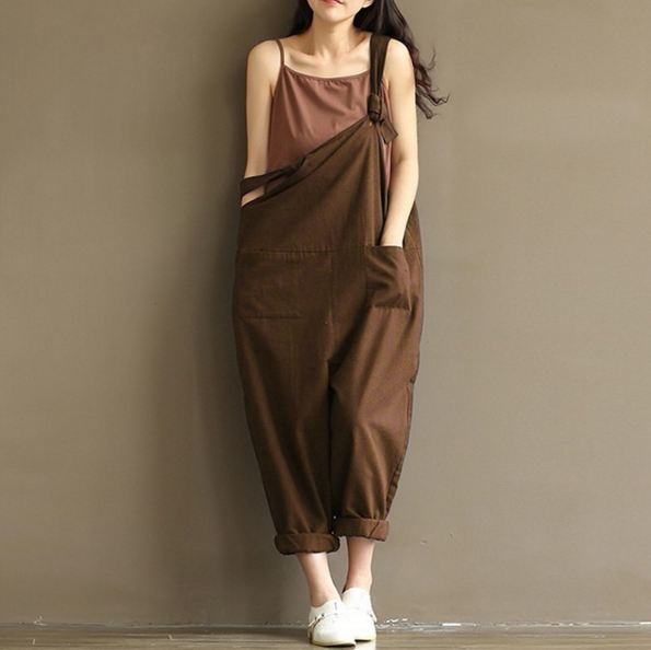 Loose Dungarees Strappy Oversized Jumpsuit