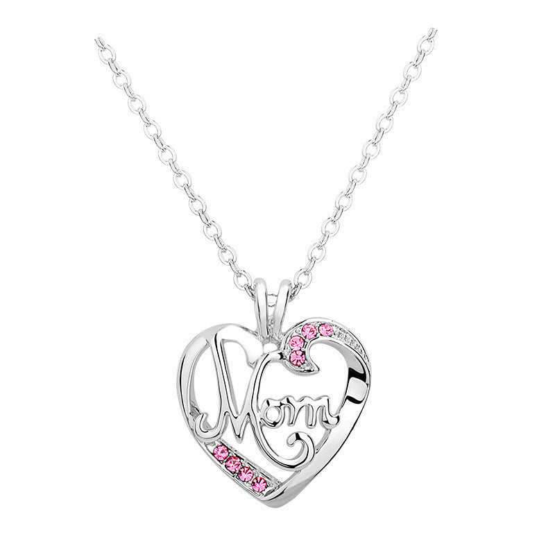 Mom Within Your Heart Crystal Necklace Pendant.