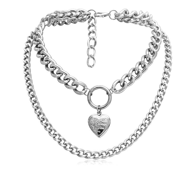 Keepsake Heart Choker Locket and Layered Necklace