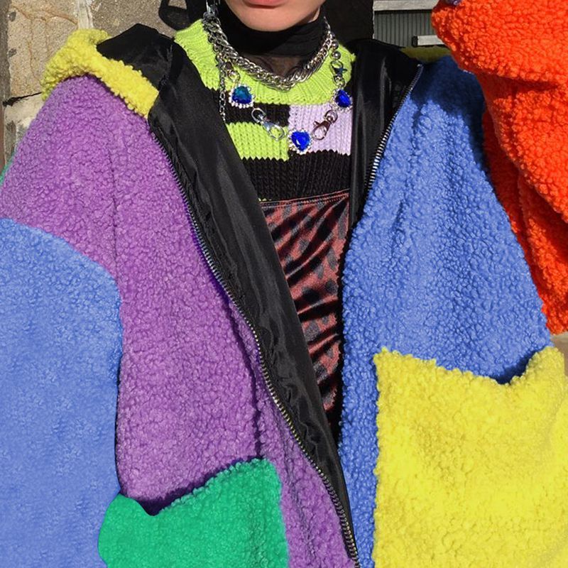 Colourful Contrast Chaos Coat