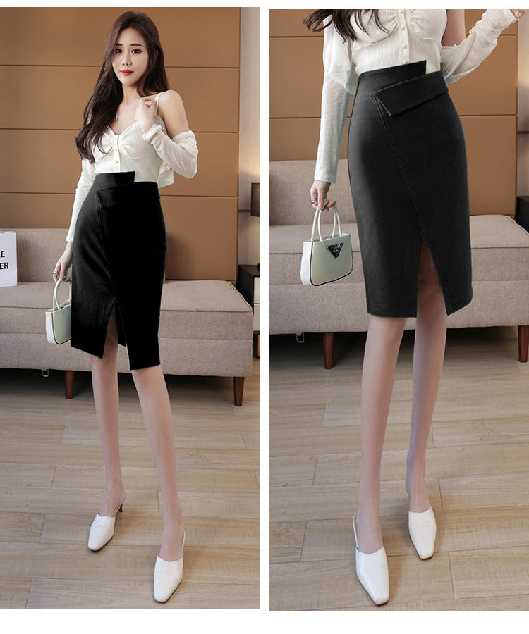 Say Yes To Me Asymmetric Split Skirt