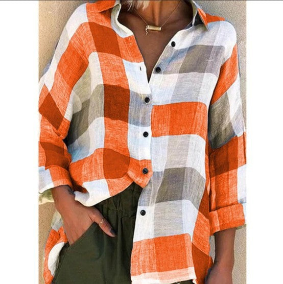 A Dash Of Class Colorblock Plaid Shirt