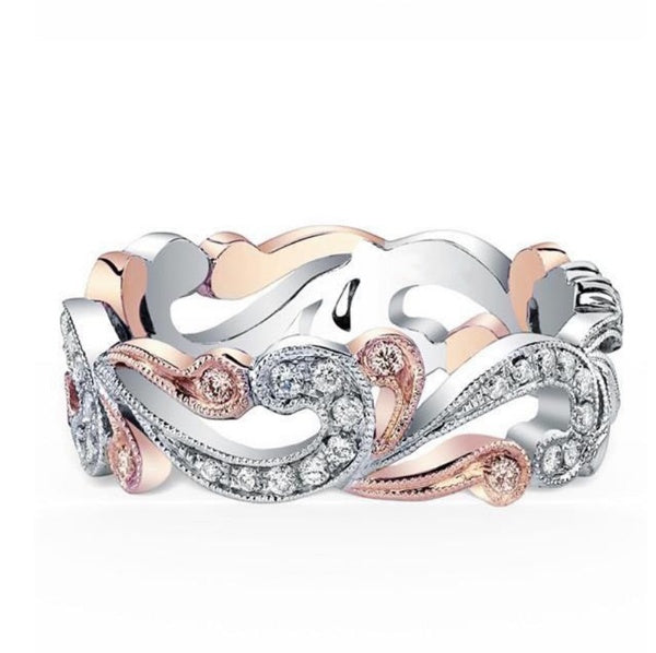 Flowers Circle Engagement Ring