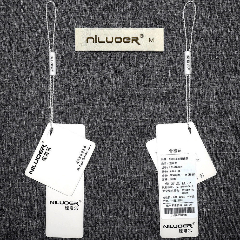 Navy Summer Off Shoulder Cotton Dress