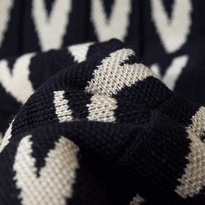 Stay Comfy Printed Knitted Midi Skirt