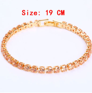 Dazzling Classic CZ 4 mm Tennis Bracelet - 5 Colors Available.