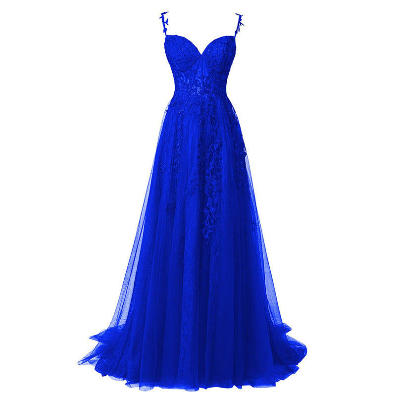 Sapphire Blue Purple Red Carpet Banquet Evening Dress