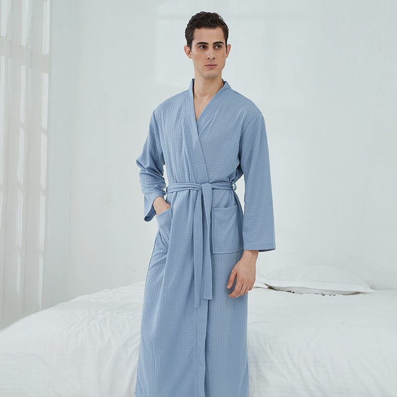 Couple Robes Waffle Women Men Loungewear Bathrobe