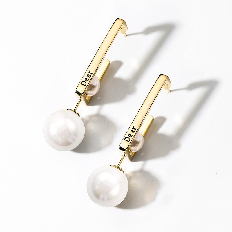 Unique 925 Sterling Silver 3D Modern Rectangle Shape Earrings.