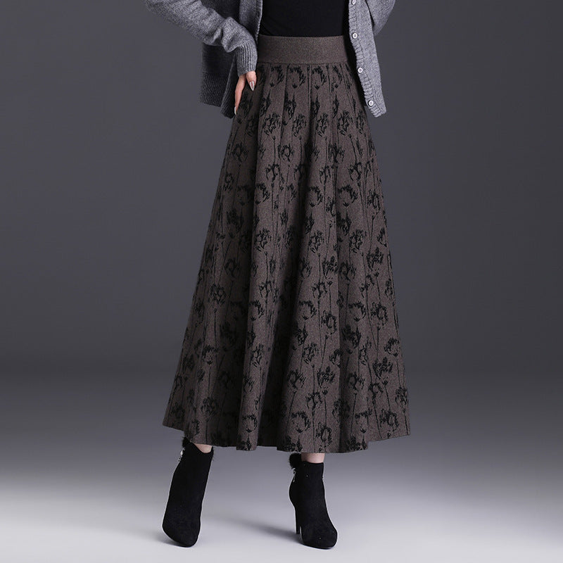 High Waist A- Line Skirt