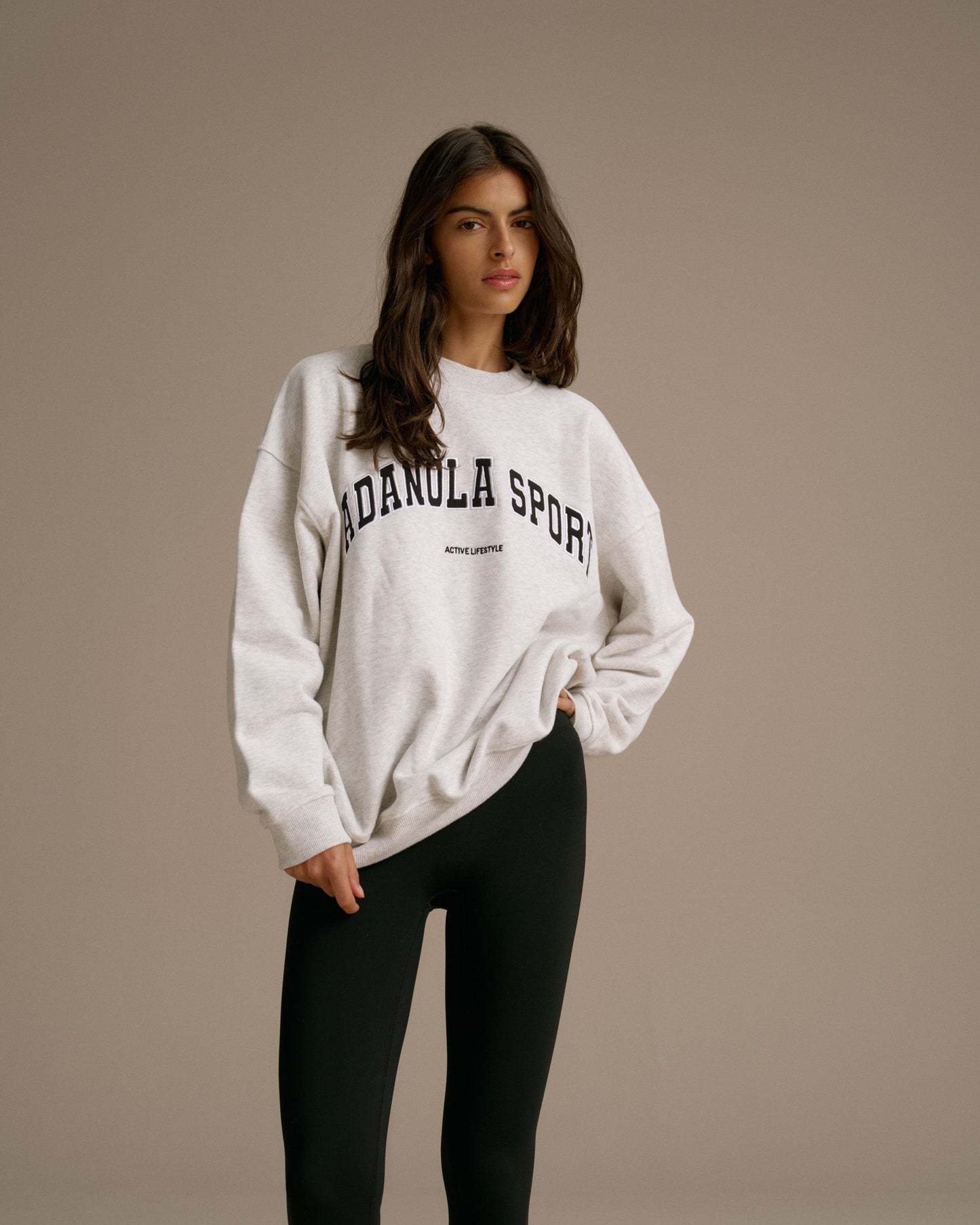 AS Oversized Sweatshirt - Light Grey Melange