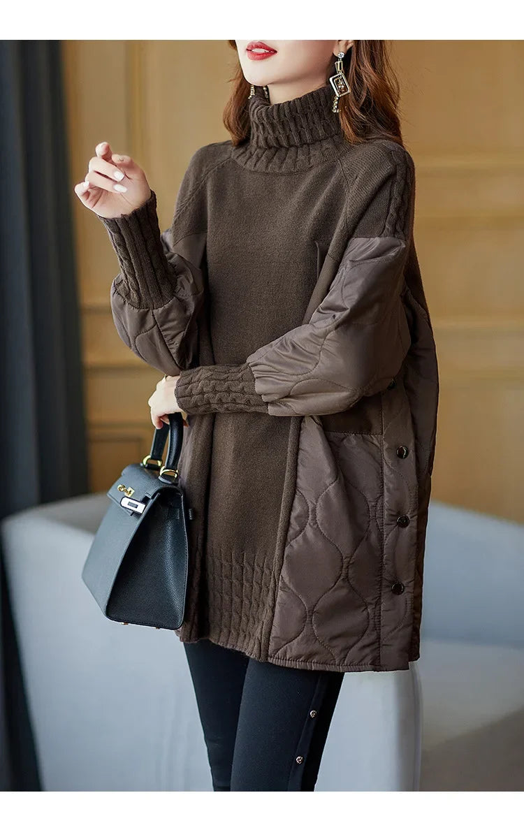 Trendy Knit Top Sweater with Long Sleeves