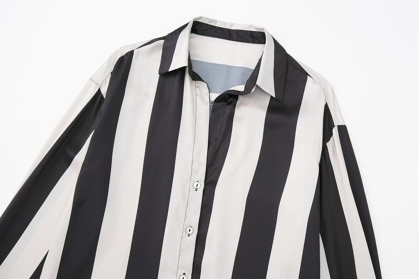 Iconic Silk Satin Texture Loose Shirt