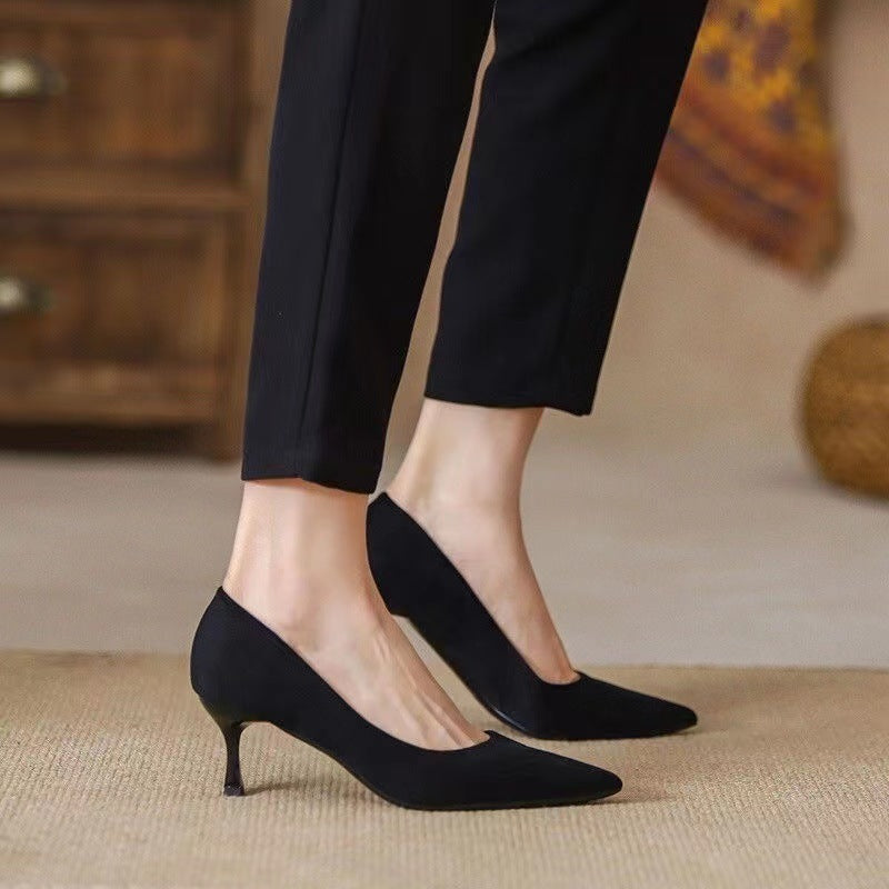 Office Lady Black High Heels Pumps
