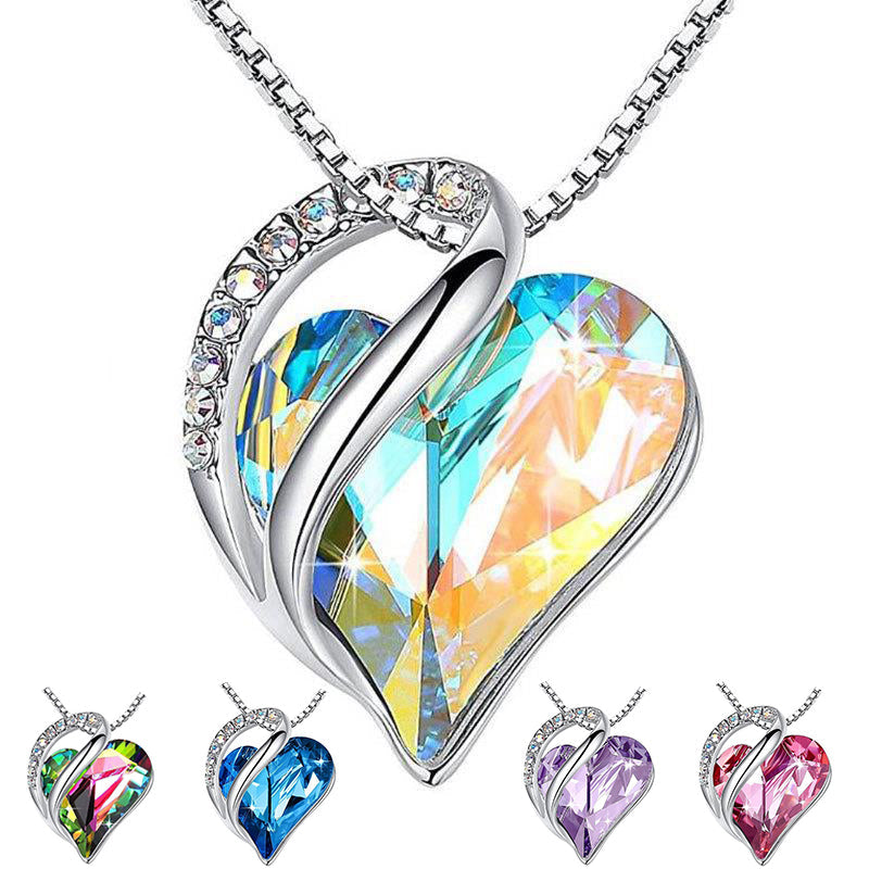 925 Sterling Silver Sliver Heart Shaped Pendant with Box Chain.