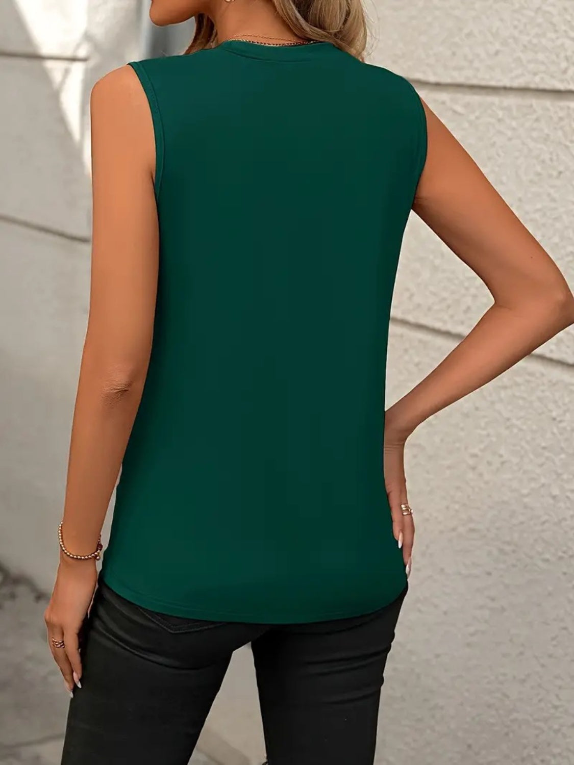 Trendy Striped Cap Sleeve Top with Pocket