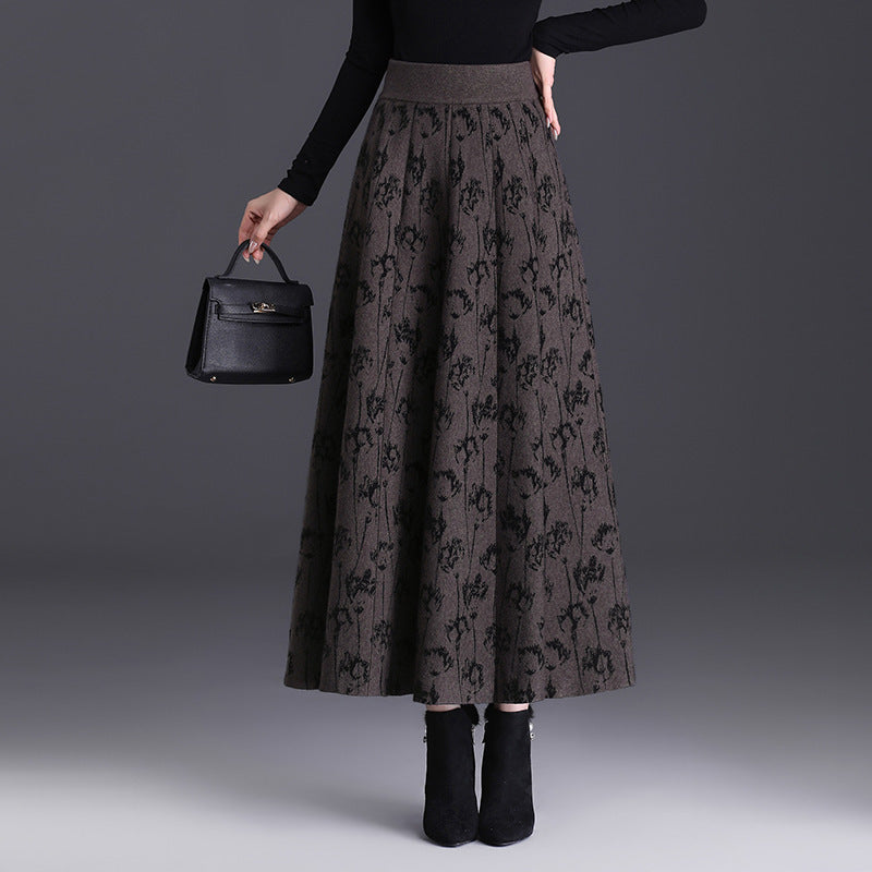 High Waist A- Line Skirt