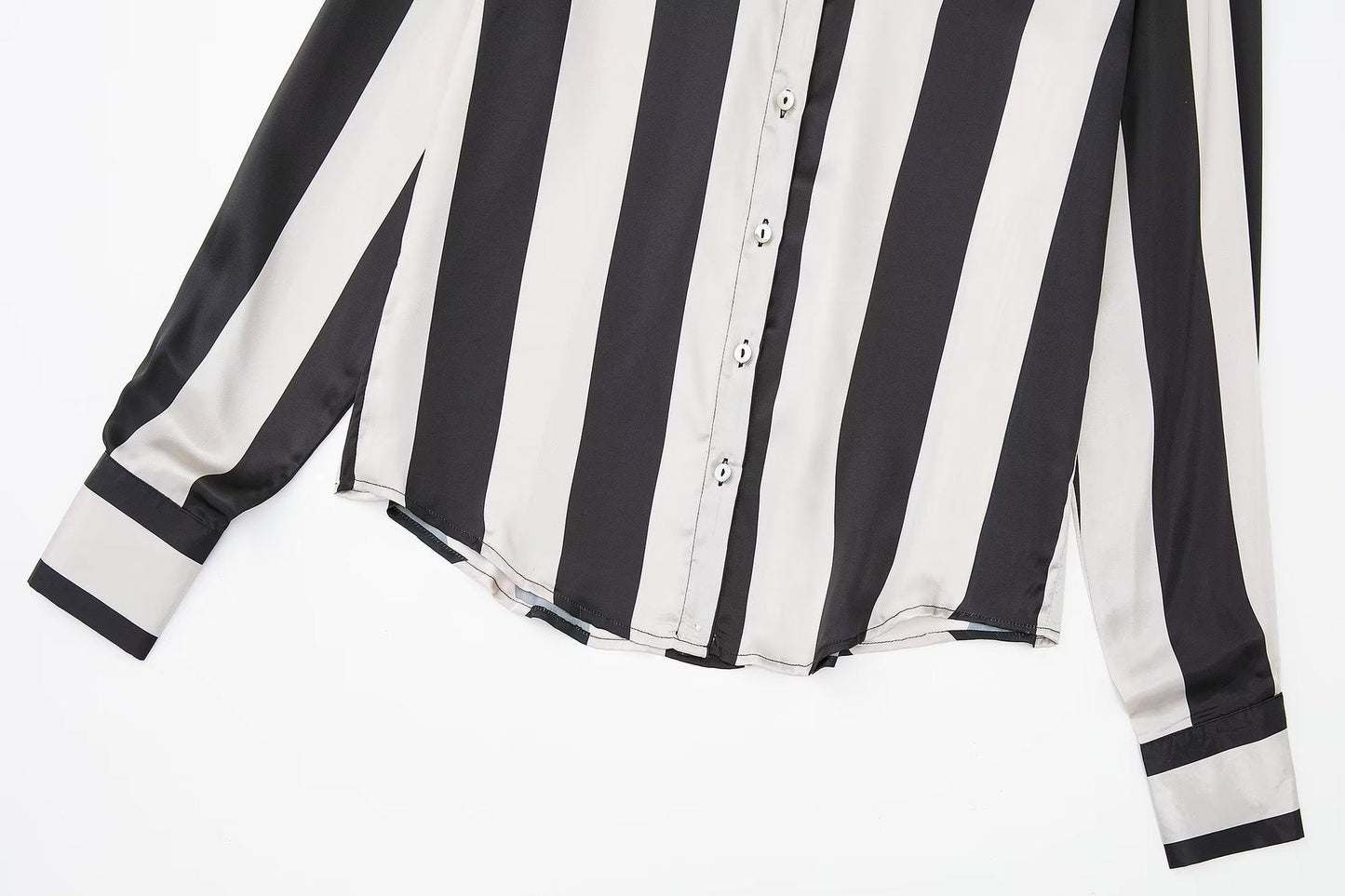 Iconic Silk Satin Texture Loose Shirt