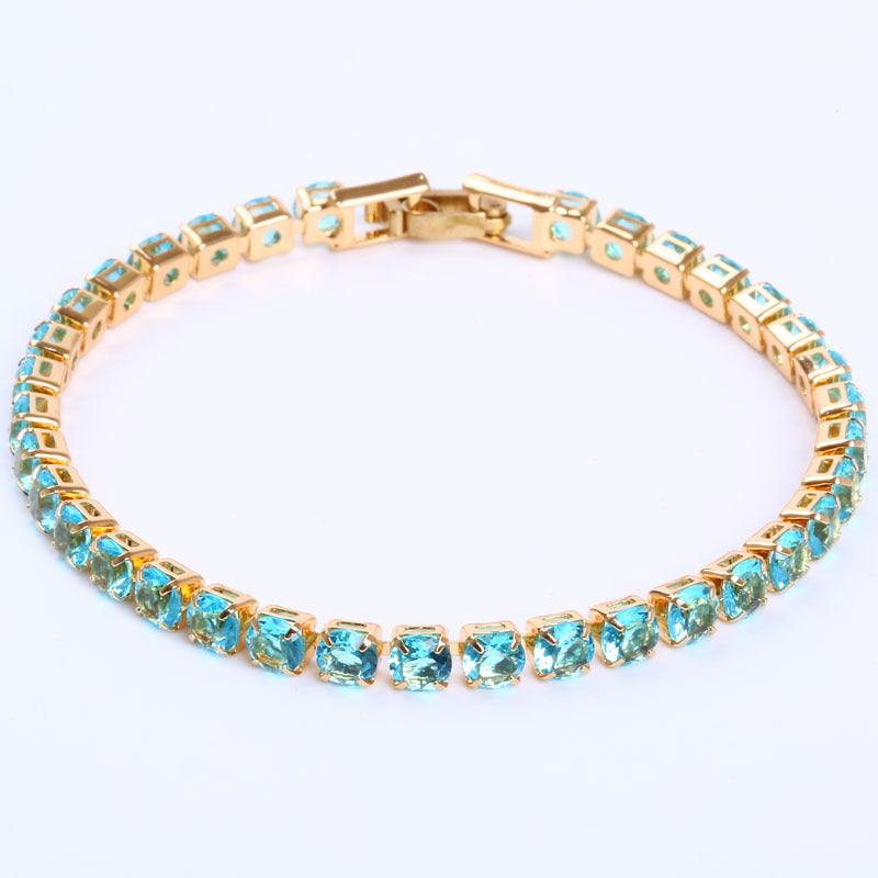Dazzling Classic CZ 4 mm Tennis Bracelet - 5 Colors Available.