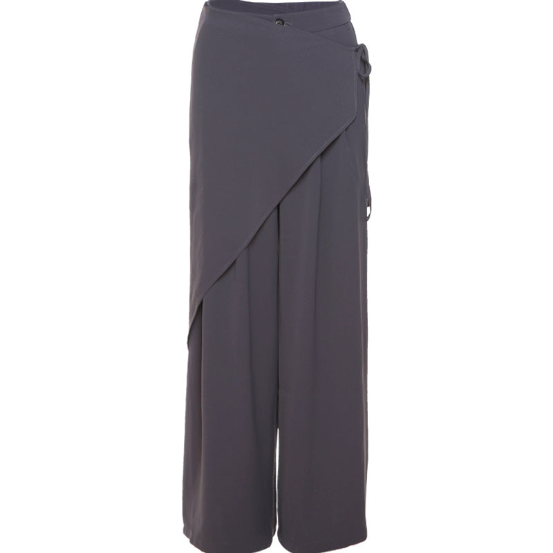 City Escape Dark Grey Loose High Waisted Casual Pants