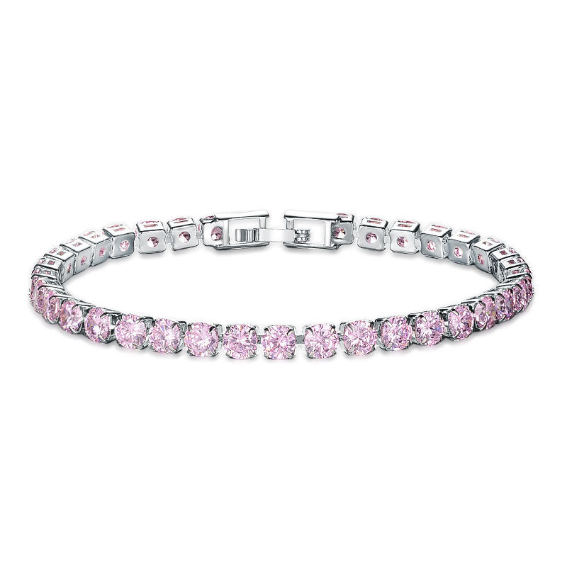 Dazzling Classic CZ 4 mm Tennis Bracelet - 5 Colors Available.