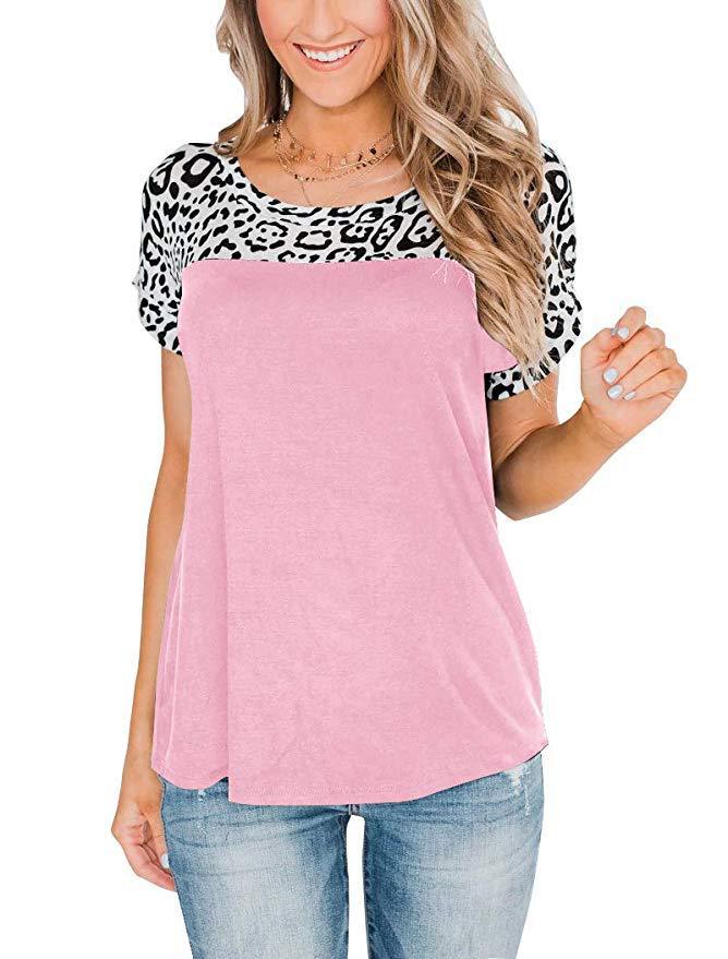 Staying Simple Leopard Print Short Sleeve T-Shirt