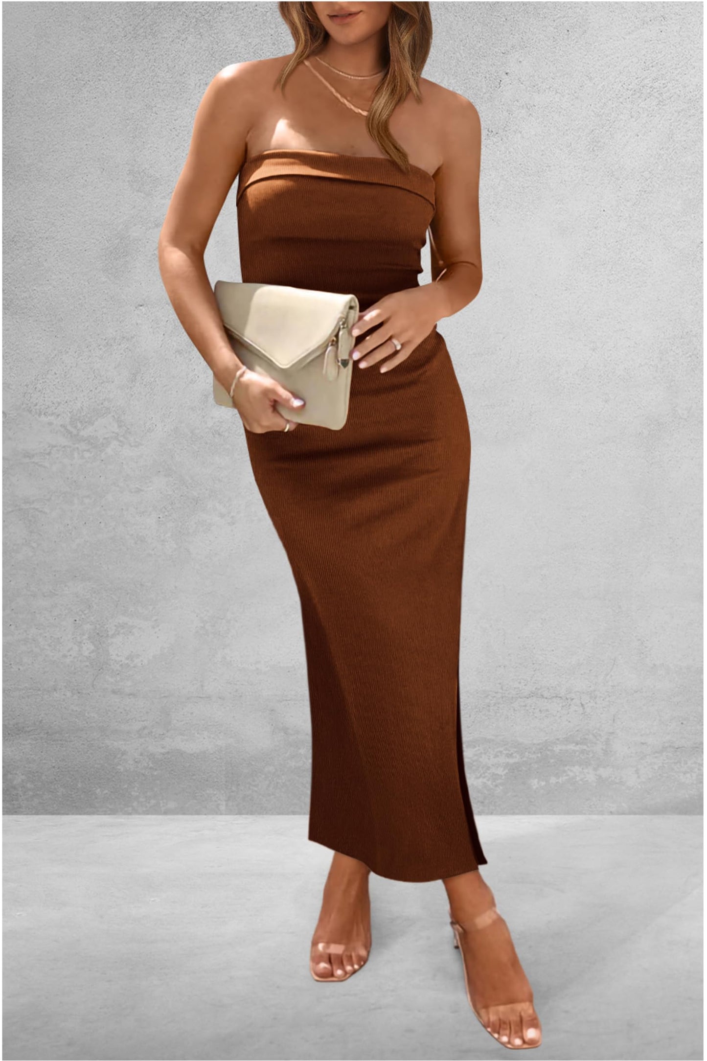 Glamorous Slit Tube Bodycon Maxi Dress