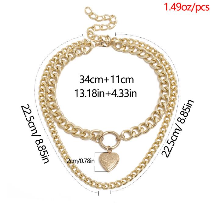 Keepsake Heart Choker Locket and Layered Necklace