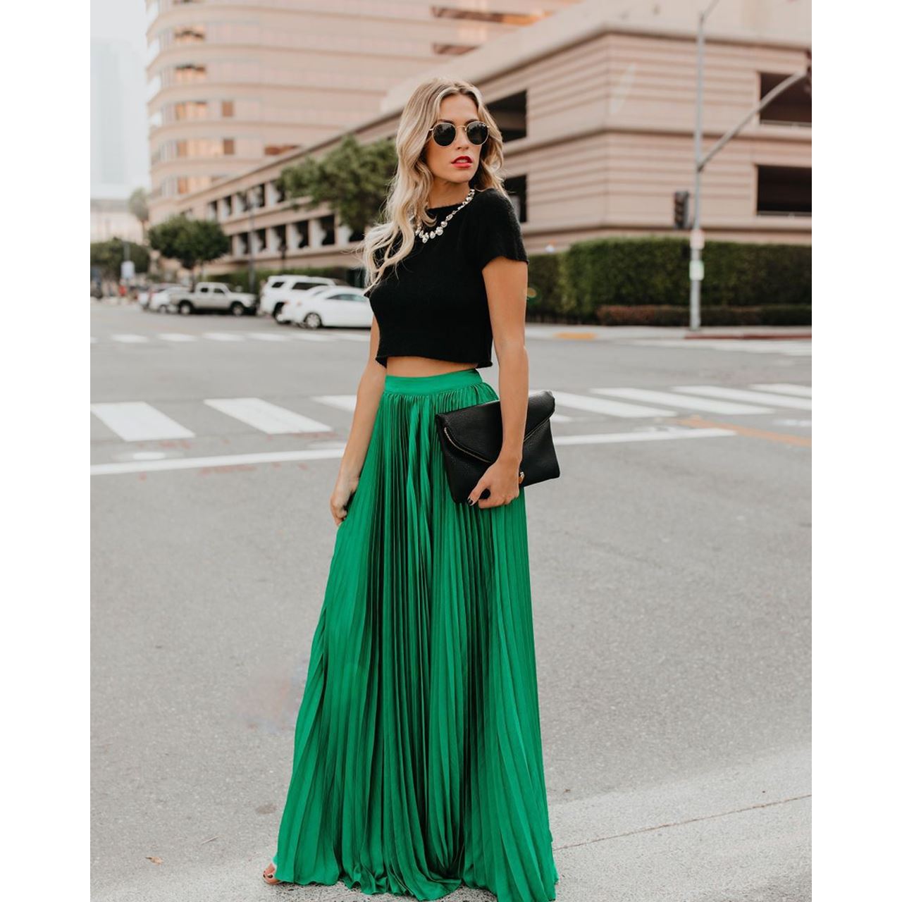 Women fashion casual skirt girls high Waist long skirts keep