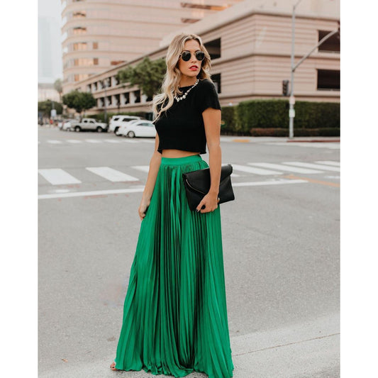 Women fashion casual skirt girls high Waist long skirts keep