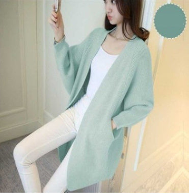 Dreamy Korean Loose Bat Sleeve Long Cardigan