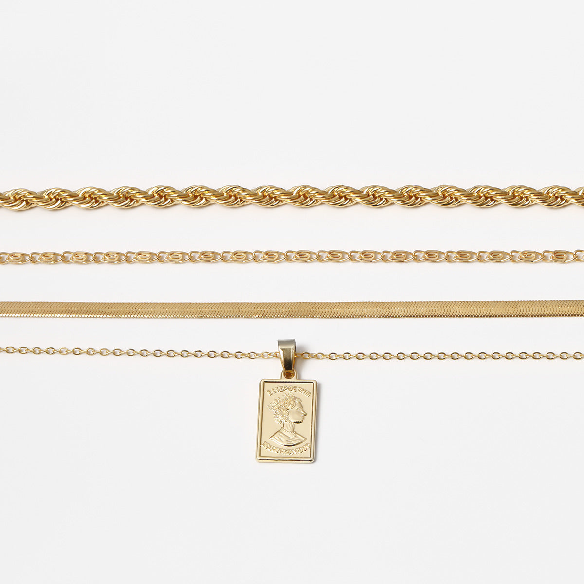 Gold Chains Hip Hop Punk Anklet - Includes all 4 chains.