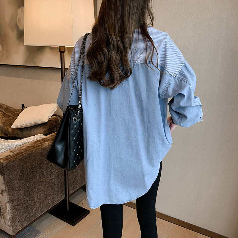 Korean Style Loose Long-Sleeved Shirt