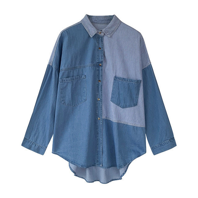 Korean Style Loose Long-Sleeved Shirt
