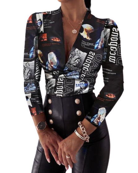 Street Style Dot Print Pullover Shirt