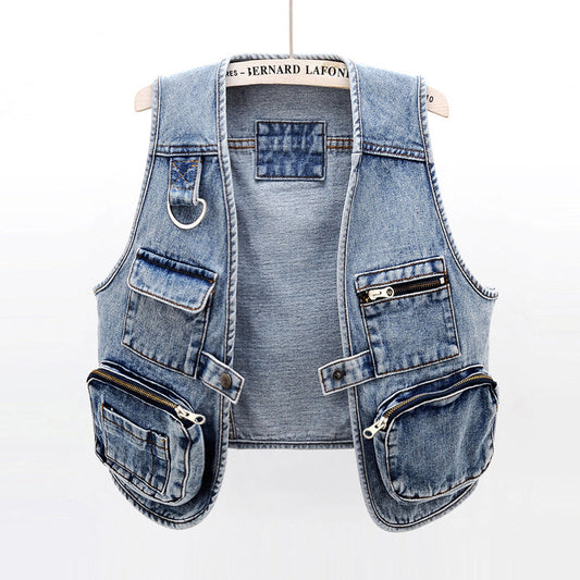 Boho Diva Denim Travel Vest