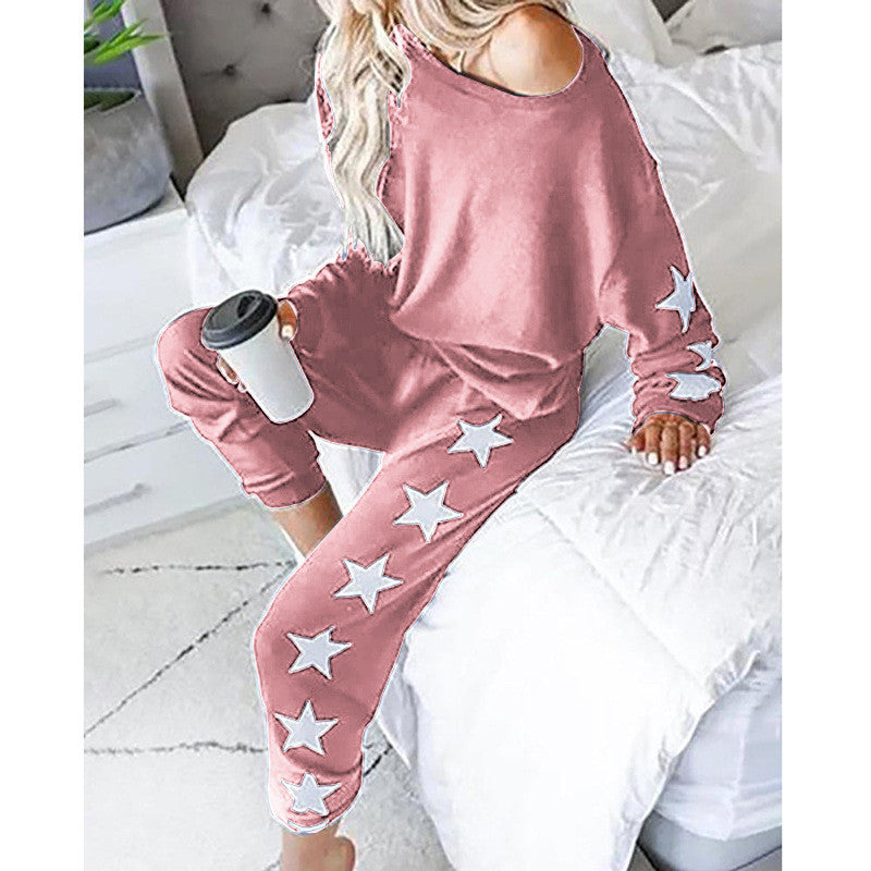 Star Print 2- Piece Casual Tracksuit
