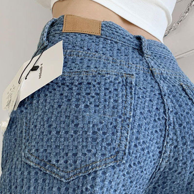 Fashion Baggy Denim  High-Waist Straight-Leg Jeans