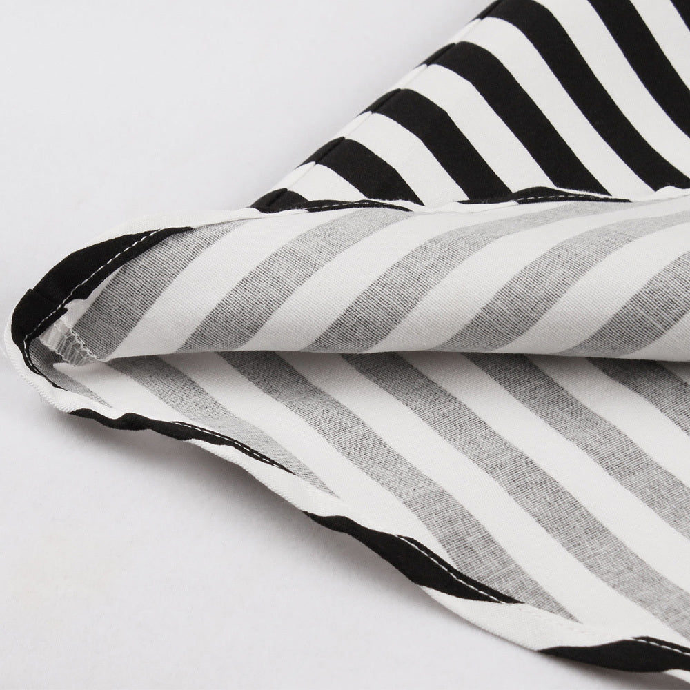 Retro Black & White Stripes Dress