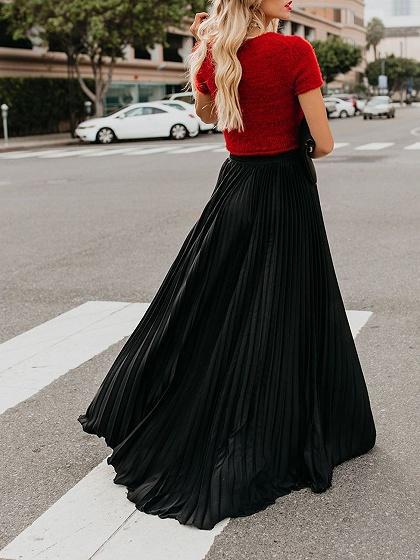 Once Upon A Time Pleated Long Skirt