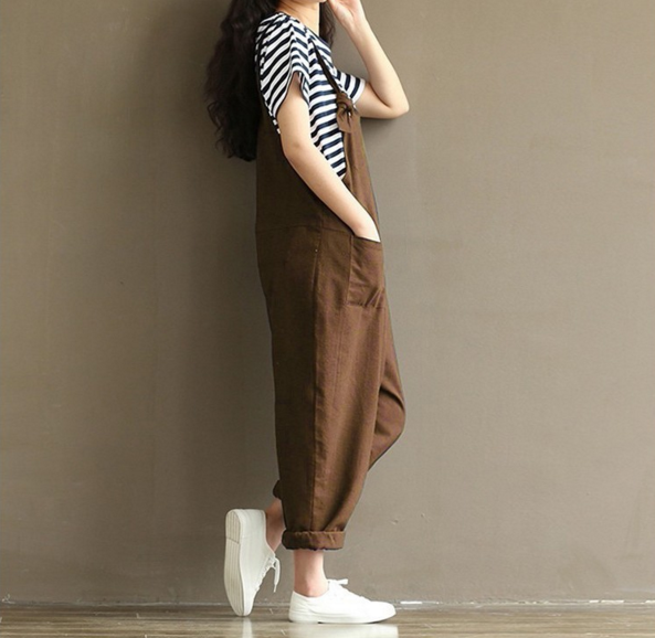 Loose Dungarees Strappy Oversized Jumpsuit