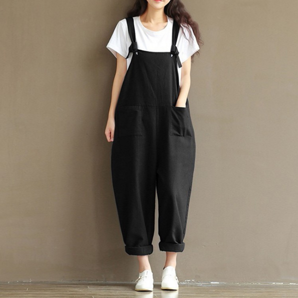 Loose Dungarees Strappy Oversized Jumpsuit