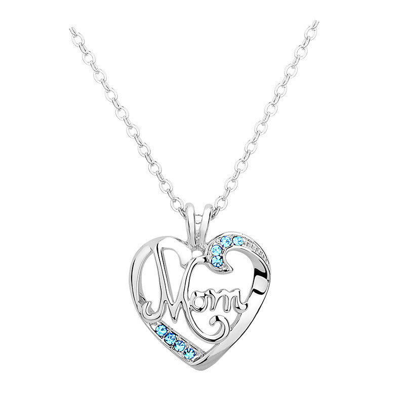 Mom Within Your Heart Crystal Necklace Pendant.