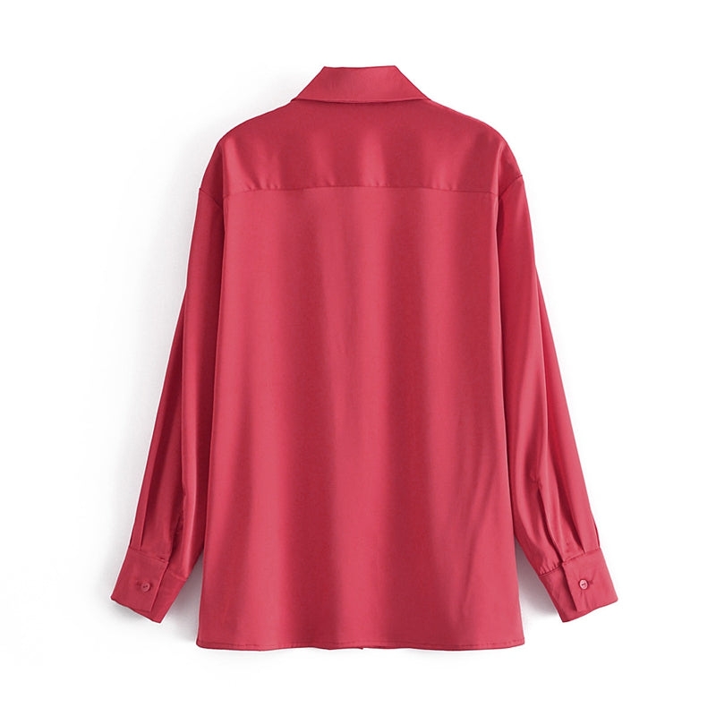 Silk Sensation Loose Long Sleeve Shirt
