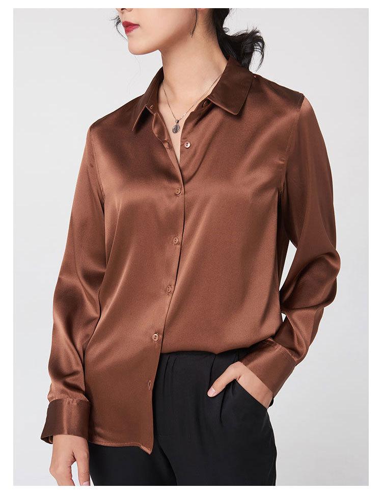 Luxe Silk Vintage Fashion Button-Down Shirt