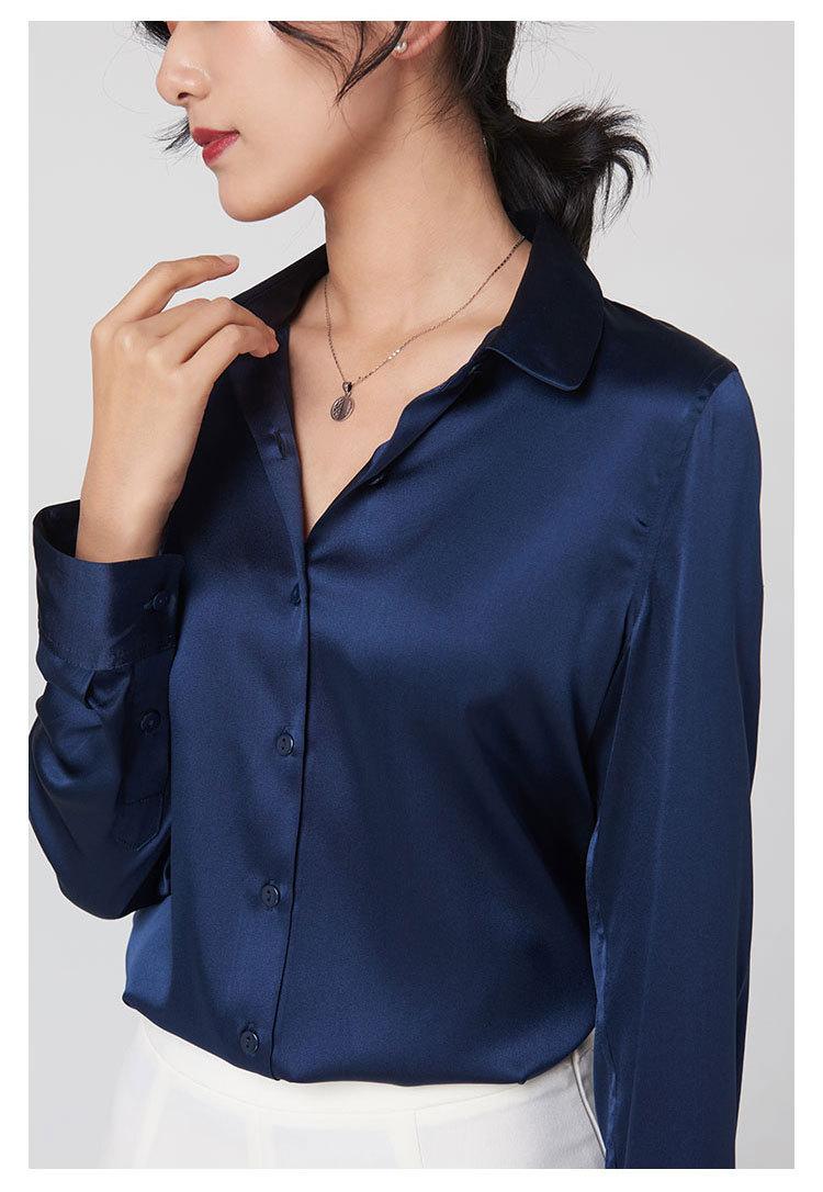 Luxe Silk Vintage Fashion Button-Down Shirt