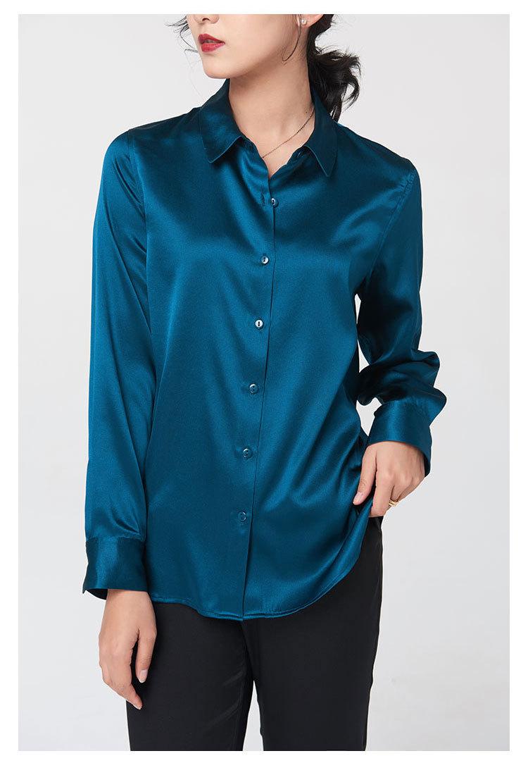 Luxe Silk Vintage Fashion Button-Down Shirt