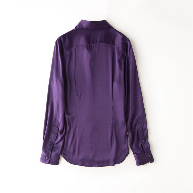 Luxe Silk Vintage Fashion Button-Down Shirt