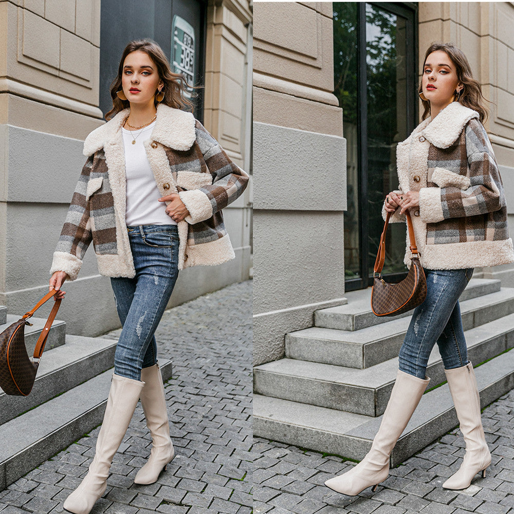 Cool-in-Plaid Cozy Coat