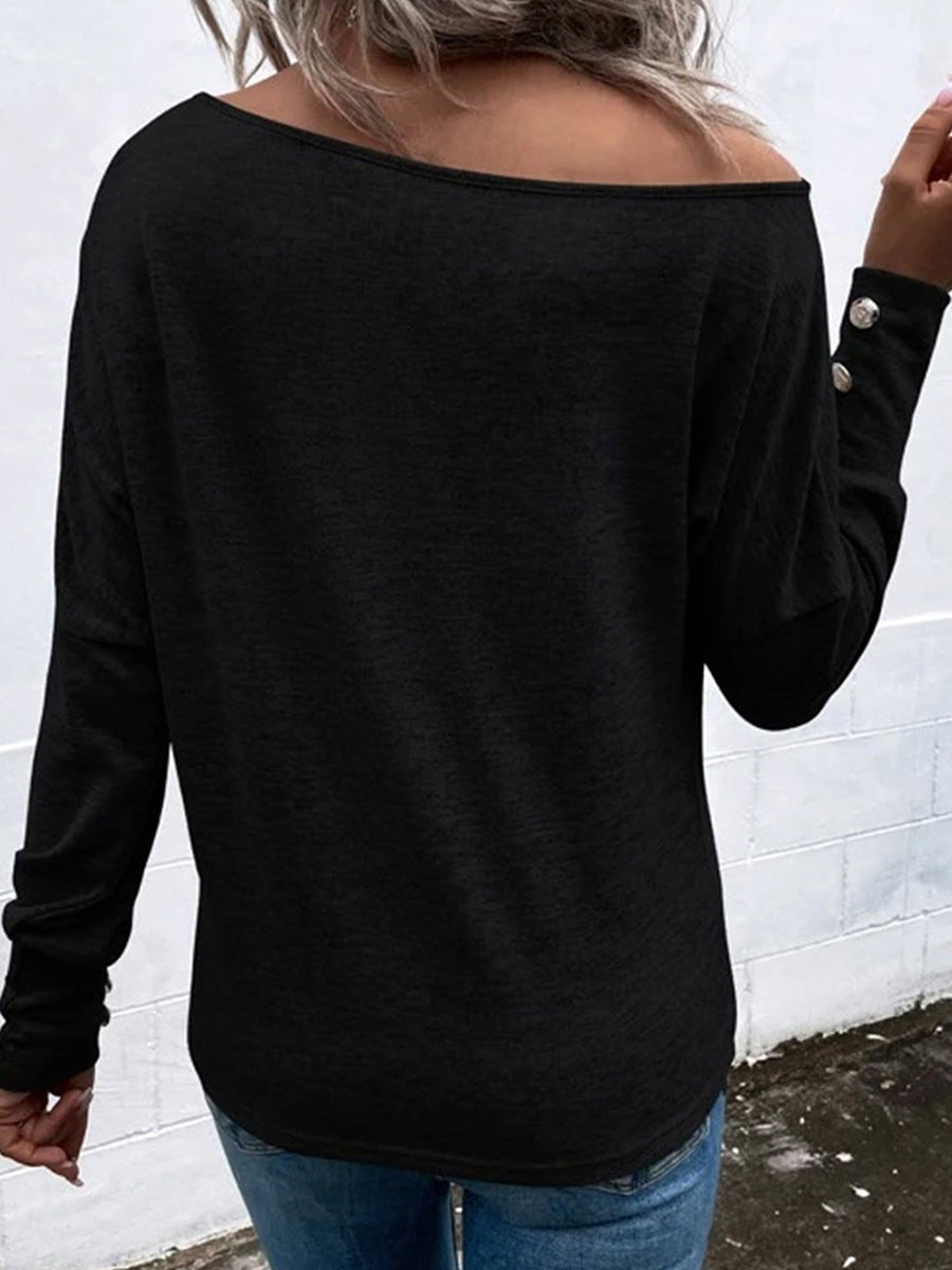 Classic Hollow-Out Long-Sleeved Top